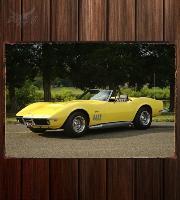 Металлическая табличка Corvette Stingray Convertible  205